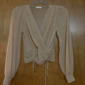 Cream shear shirt size small by ASA